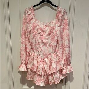 Floral Pink Women's Romper